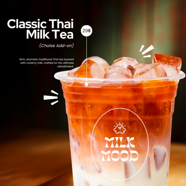 Classic Thai Oat Milk Tea ความหวานจากธรรมชาติ (ไม่หวานมาก)